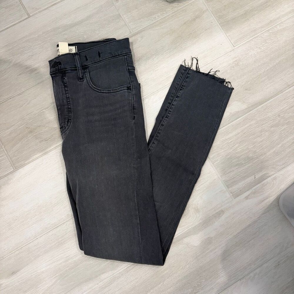 Madewell Washed Black 10" High-Rise Skinny Jeans Size 25